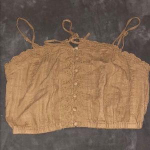 Brown bohemian top